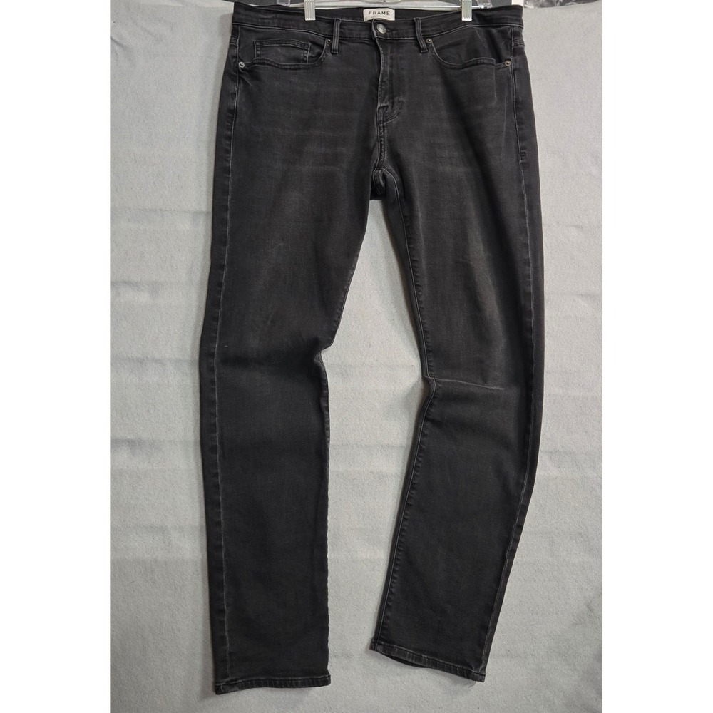 FRAME Denim L'Homme Skinny Fade To Grey Men's Slim Fit Jeans Size 36‎